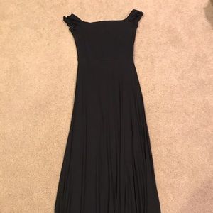 Long off the shoulder black dress